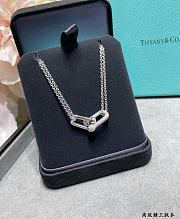 Kitlife Tiffany Double-ring Diamond Horseshoe Clasp Necklace in Gold / Silver / Rose gold - 5
