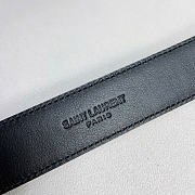 Kitlife YSL Belt In Black With Silver Hardware 3cm  - 4