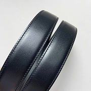 Kitlife YSL Belt In Black With Silver Hardware 3cm  - 2