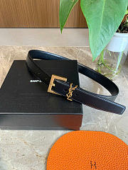 Kitlife YSL Belt In Black With Gold Hardware 3cm - 1