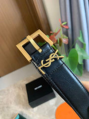 Kitlife YSL Belt In Black With Gold Hardware 3cm - 6