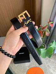 Kitlife YSL Belt In Black With Gold Hardware 3cm - 5