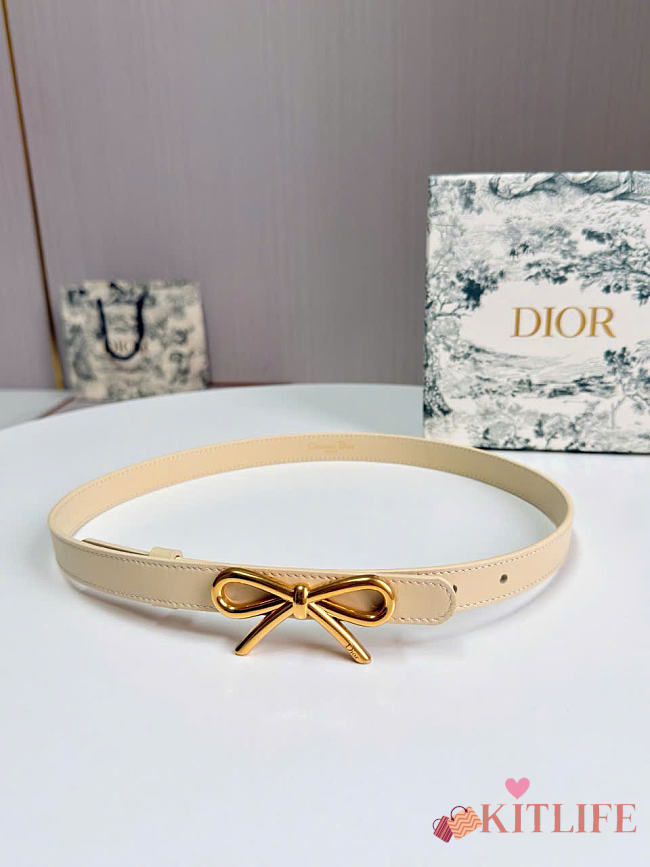 Kitlife Dior Le Nœud de Belt In Cream 20mm  - 1