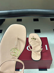 Kitlife Gucci GG Marmont Leather Thong Sandals Light Pink - 4