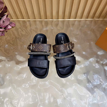 Kitlife Louis Vuitton Vibe Comfort Mules Black & Brown 