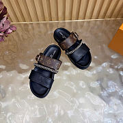 Kitlife Louis Vuitton Vibe Comfort Mules Black & Brown  - 4