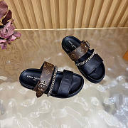 Kitlife Louis Vuitton Vibe Comfort Mules Black & Brown  - 5