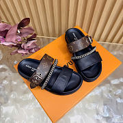 Kitlife Louis Vuitton Vibe Comfort Mules Black & Brown  - 6
