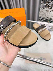 Kitlife Louis Vuitton Vibe Comfort Mules Beige & Brown  - 6