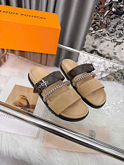 Kitlife Louis Vuitton Vibe Comfort Mules Beige & Brown  - 2