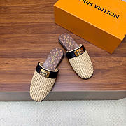 Kitlife Louis Vuitton Haven Flat Open Back Mules Beige - 2