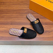 Kitlife Louis Vuitton Haven Flat Open Back Mules Black - 4