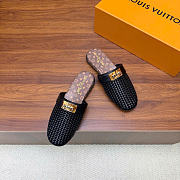 Kitlife Louis Vuitton Haven Flat Open Back Mules Black - 3
