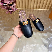 Kitlife Louis Vuitton Haven Flat Closed Mule Black - 3