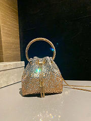Kitlife Jimmy Choo Bon Bon With Gold & Silver Gradient Crystals 16x15x9.5cm - 1