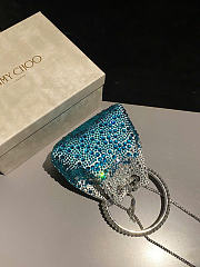 Kitlife Jimmy Choo Bon Bon With Silver & Blue Gradient Crystals 16x15x9.5cm  - 5
