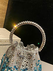 Kitlife Jimmy Choo Bon Bon With Silver & Blue Gradient Crystals 16x15x9.5cm  - 4