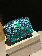 Kitlife Jimmy Choo Bon Bon With Silver & Blue Gradient Crystals 16x15x9.5cm  - 3