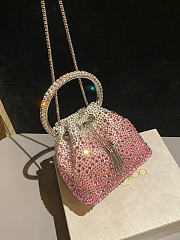 Kitlife Jimmy Choo Bon Bon With Silver & Pink Gradient Crystals 16x15x9.5cm  - 6