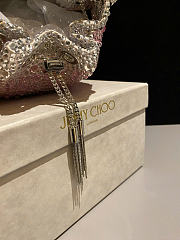 Kitlife Jimmy Choo Bon Bon With Silver & Pink Gradient Crystals 16x15x9.5cm  - 3