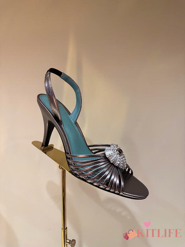 Kitlife Valentino Garavani Royal Heeled Sandals In Gray 85 mm  - 1
