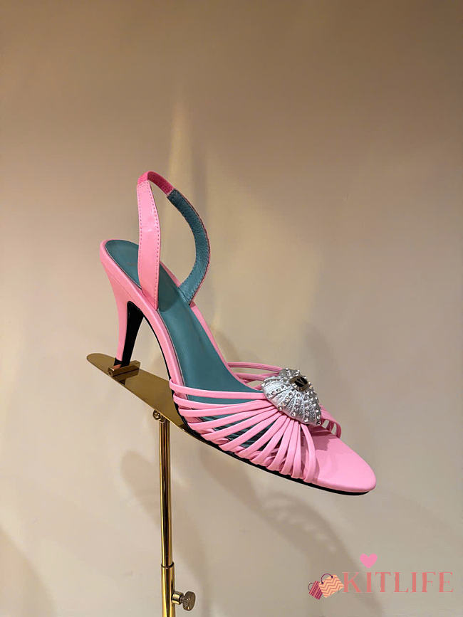 Kitlife Valentino Garavani Royal Heeled Sandals In Pink 85 mm  - 1