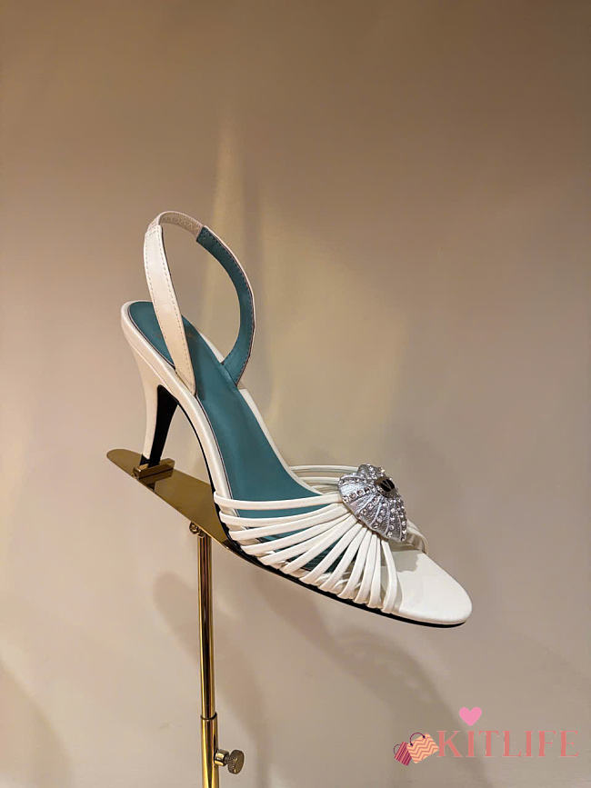 Kitlife Valentino Garavani Royal Heeled Sandals In White 85 mm - 1