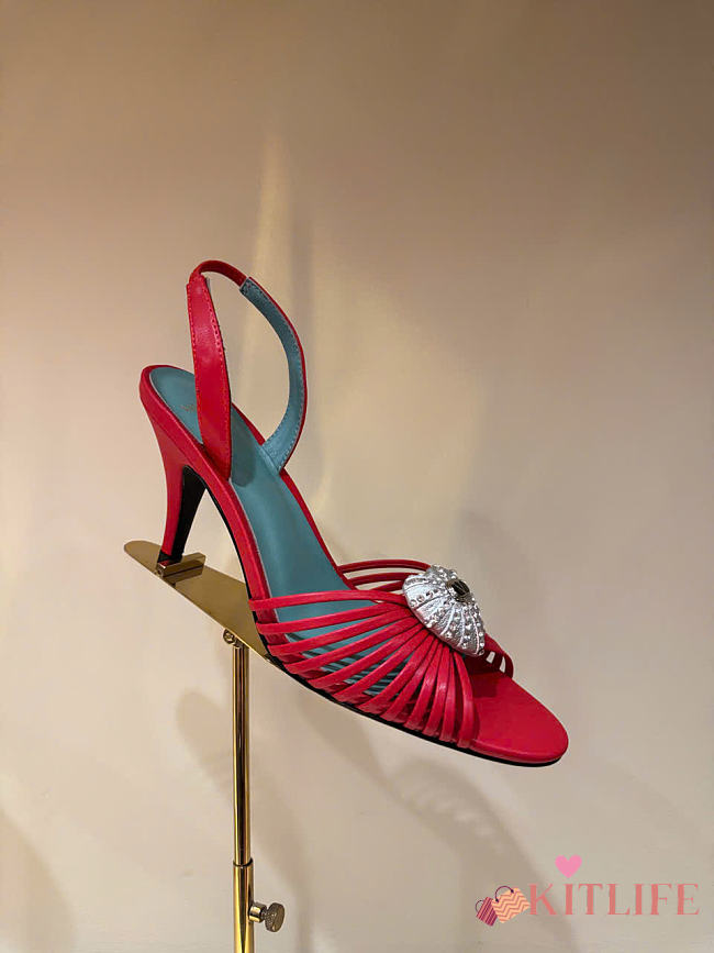 Kitlife Valentino Garavani Royal Heeled Sandals In Red 85 mm - 1