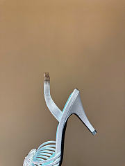 Kitlife Valentino Garavani Royal Heeled Sandals In Silver 85 mm - 5