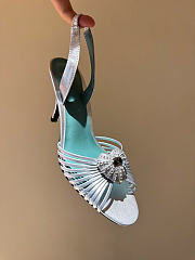 Kitlife Valentino Garavani Royal Heeled Sandals In Silver 85 mm - 4