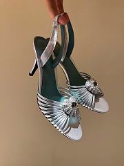 Kitlife Valentino Garavani Royal Heeled Sandals In Silver 85 mm - 3