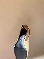 Kitlife Valentino Garavani Leather Heartip Slingback Pumps 35mm Beige - 6