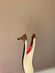 Kitlife Valentino Garavani Leather Heartip Slingback Pumps 35mm Beige - 3