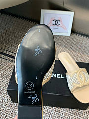 Kitlife Chanel CC Logo Mesh Slippers Beige  - 3