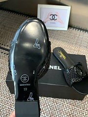 Kitlife Chanel CC Logo Mesh Slippers Black - 6