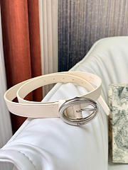 Kitlife Dior Légende Belt Cream Smooth Calfskin 25mm Silver Hardware - 3