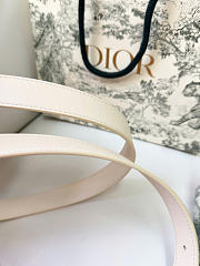 Kitlife Dior Légende Belt Cream Smooth Calfskin 25mm Silver Hardware - 4
