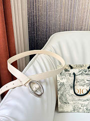 Kitlife Dior Légende Belt Cream Smooth Calfskin 25mm Silver Hardware - 5
