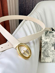 Kitlife Dior Légende Belt Cream Smooth Calfskin 25mm Gold Hardware  - 4