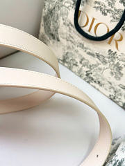 Kitlife Dior Légende Belt Cream Smooth Calfskin 25mm Gold Hardware  - 5