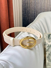 Kitlife Dior Légende Belt Cream Smooth Calfskin 25mm Gold Hardware  - 3