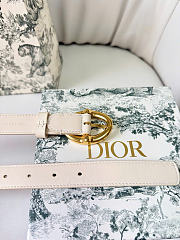 Kitlife Dior Légende Belt Cream Smooth Calfskin 25mm Gold Hardware  - 6