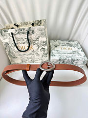 Kitlife Dior Légende Belt Brown Smooth Calfskin 25mm Silver Hardware  - 1
