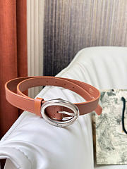 Kitlife Dior Légende Belt Brown Smooth Calfskin 25mm Silver Hardware  - 2