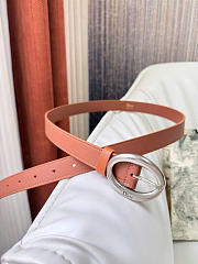 Kitlife Dior Légende Belt Brown Smooth Calfskin 25mm Silver Hardware  - 4