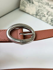 Kitlife Dior Légende Belt Brown Smooth Calfskin 25mm Silver Hardware  - 5