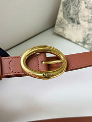Kitlife Dior Légende Belt Brown Smooth Calfskin 25mm Gold Hardware  - 4