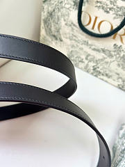 Kitlife Dior Légende Belt Black Smooth Calfskin 25mm Silver Hardware  - 2