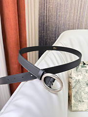 Kitlife Dior Légende Belt Black Smooth Calfskin 25mm Silver Hardware  - 3
