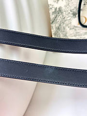 Kitlife Dior Légende Belt Black Smooth Calfskin 25mm Silver Hardware  - 4